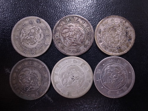 旭日竜10銭銀貨 明治3年