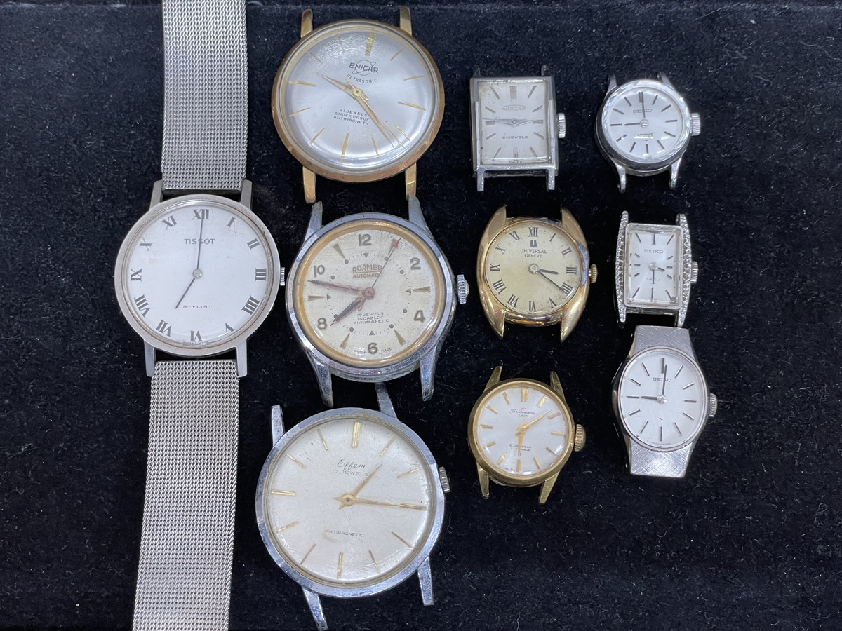 UNIVERSAL GENEVE SEIKO ENICAR ROAMER TISSOT AUREOLE 機械式腕時計