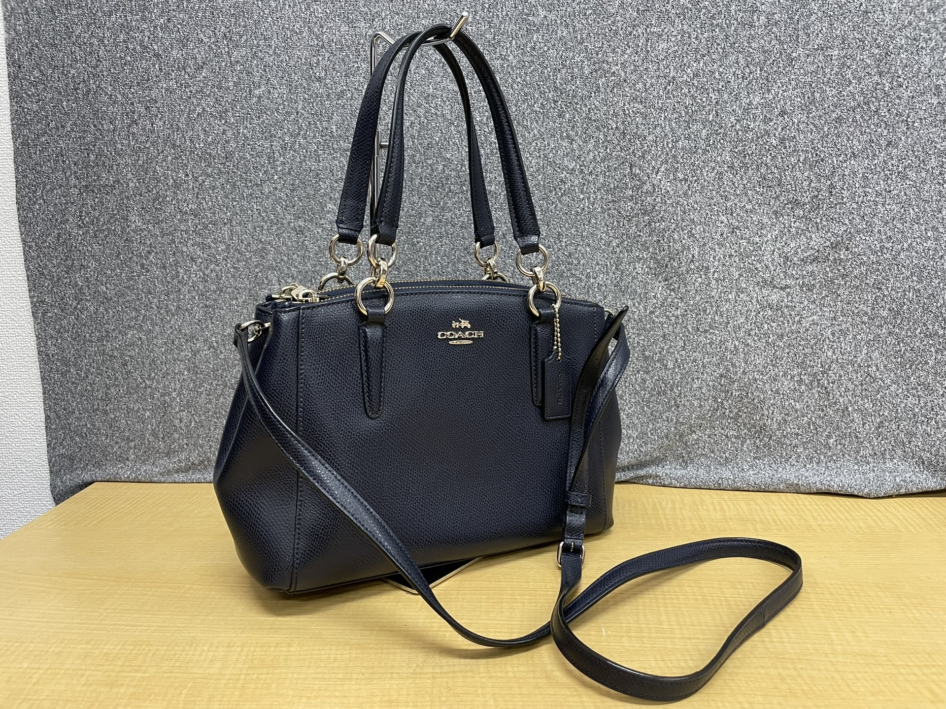 COACH F367041 Luxury Crossgrain Leather Mini Christy Carryall 2WAY Bag