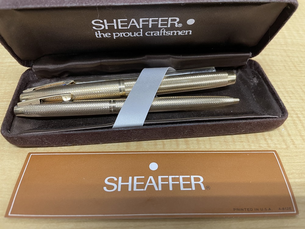 SHEAFFER インペリアル金張り万年筆+ボールペンセット