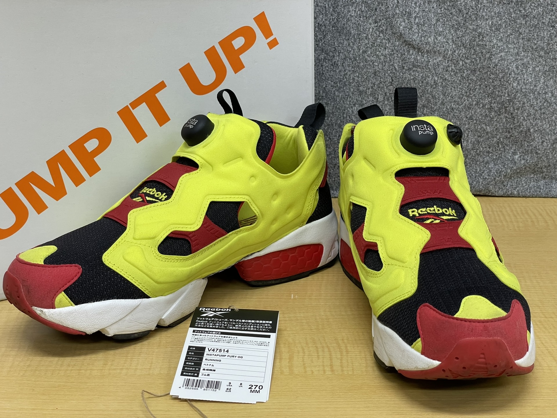 Reebok V47514 INSTAPUMP FURY OG Citron