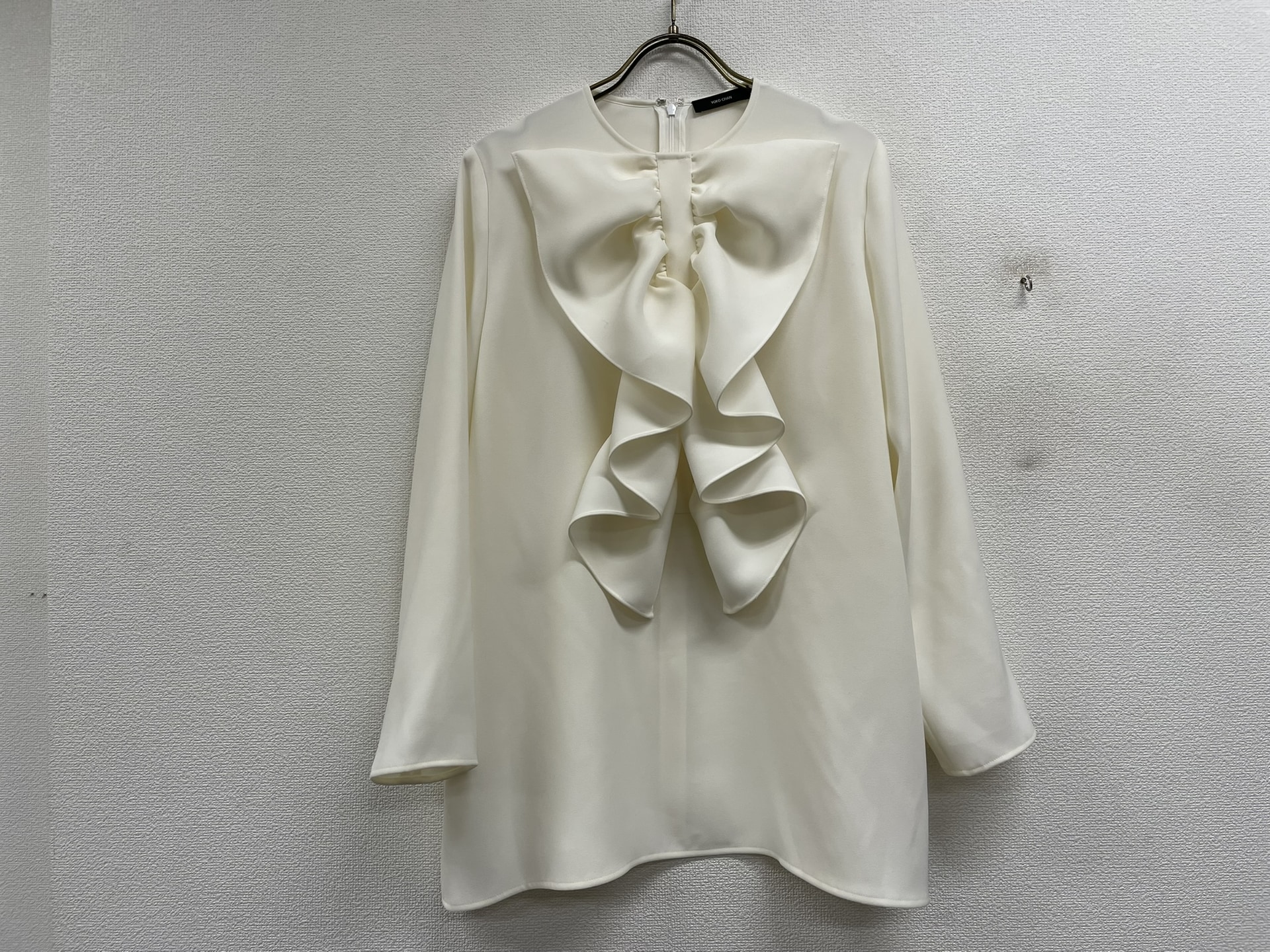 YOKO CHAN ロングスリーブボリュームラッフルブラウス