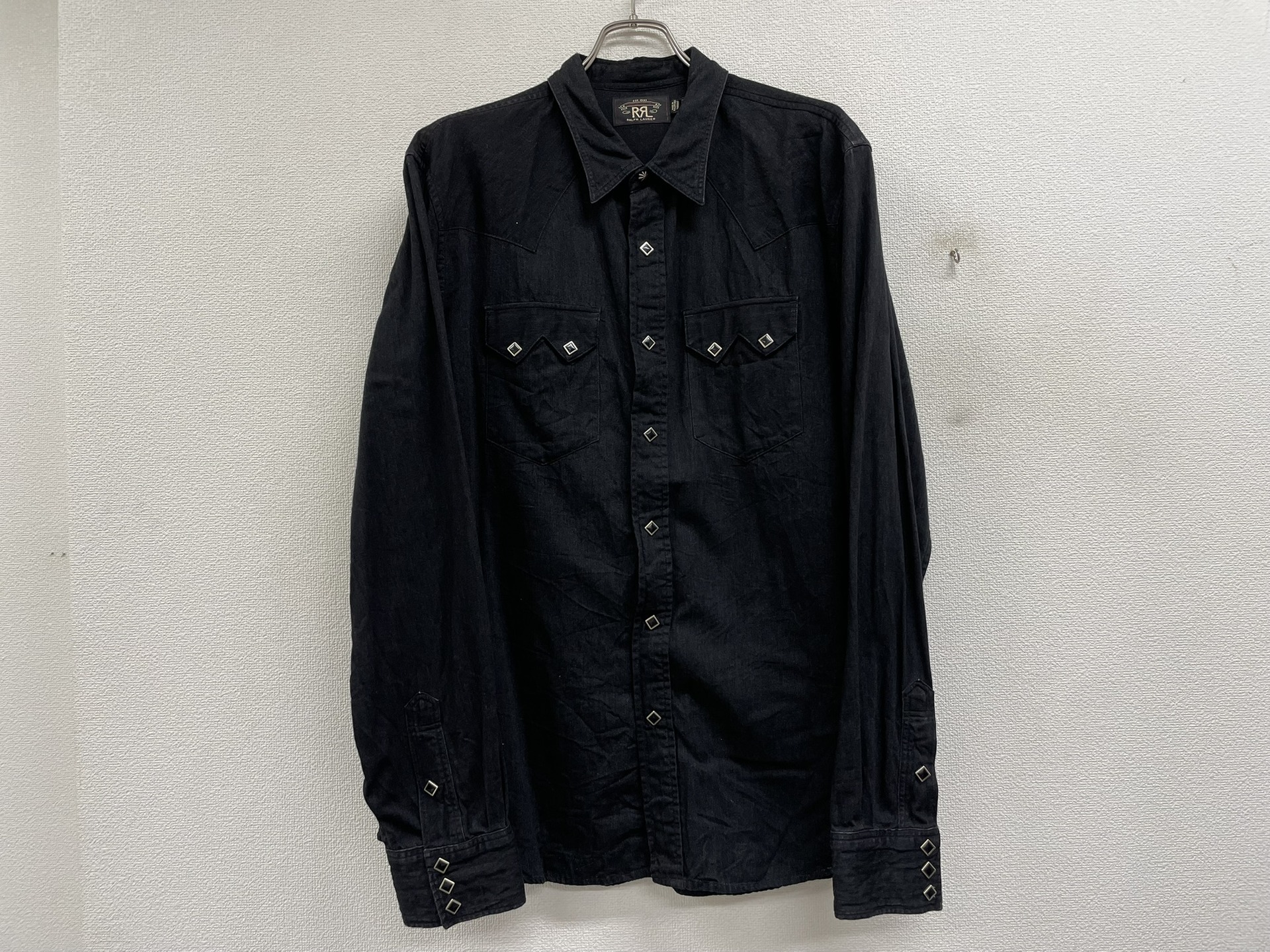 RRL コンチョボタンデニムウエスタンシャツ