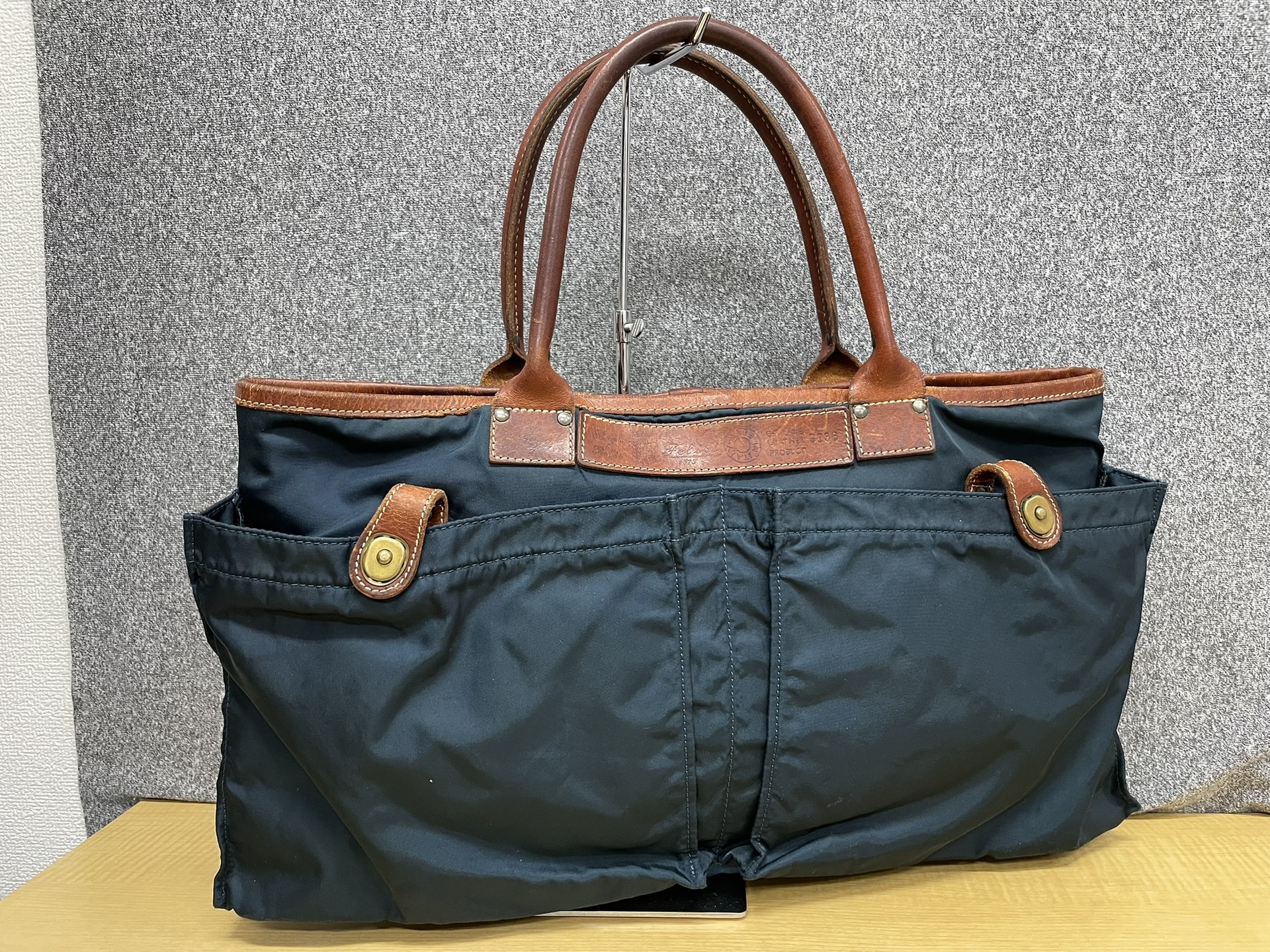 Felisi 9236 ナイロン×レザートートバッグ