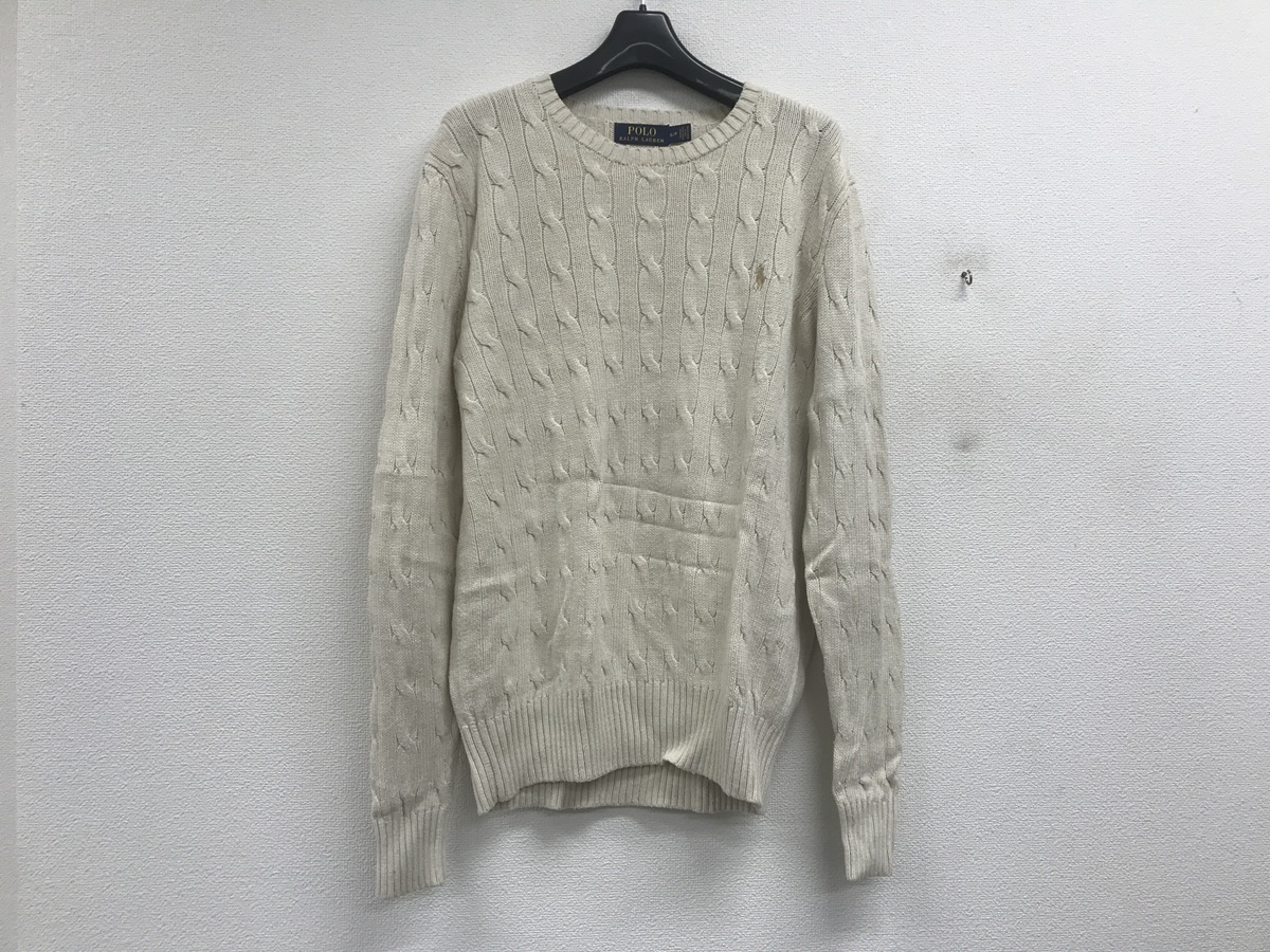 POLO RALPH LAUREN ケーブル編みシルクニットセーター