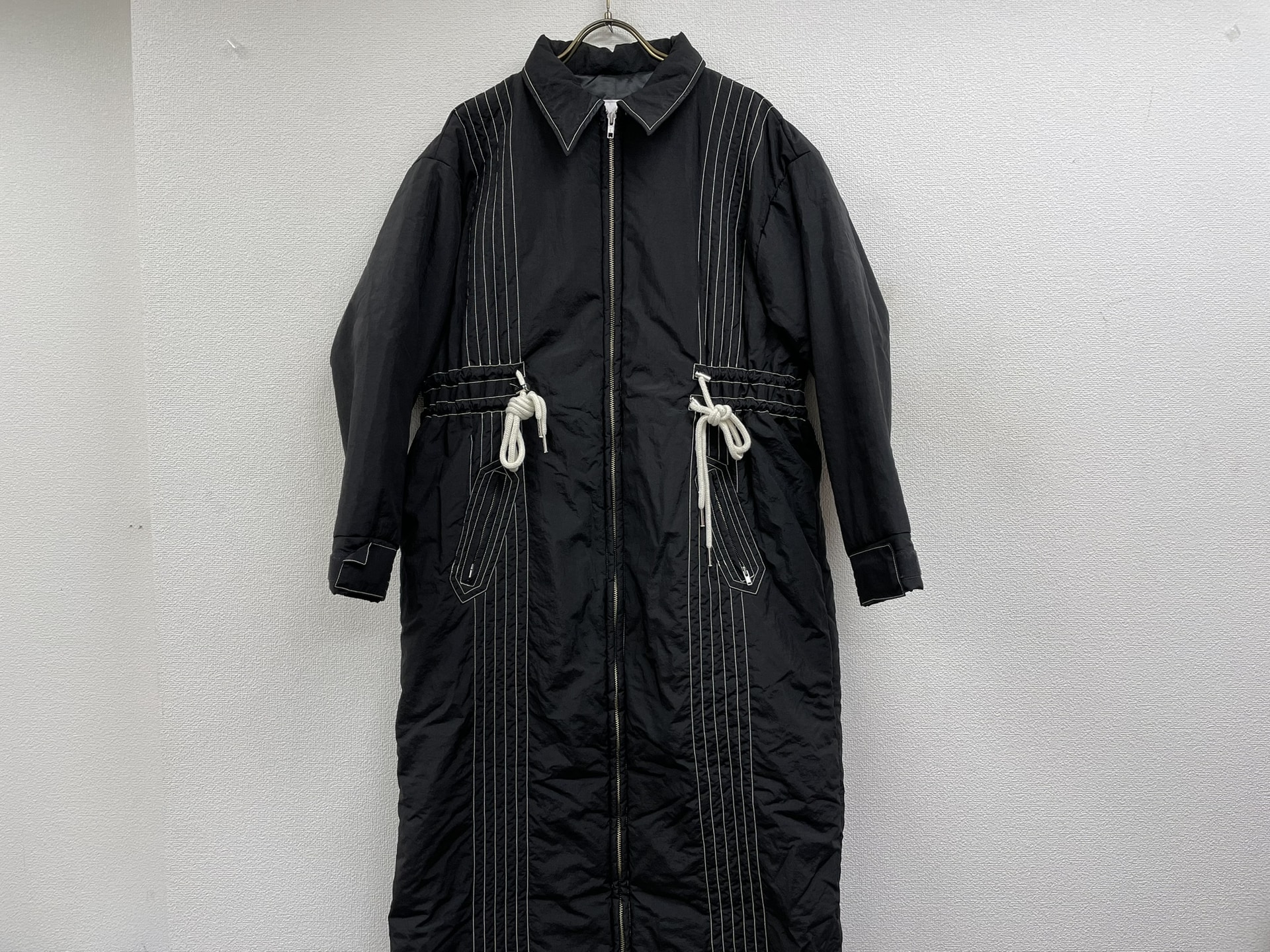 JUEMI 3510505 Double Drawstring Long Coat