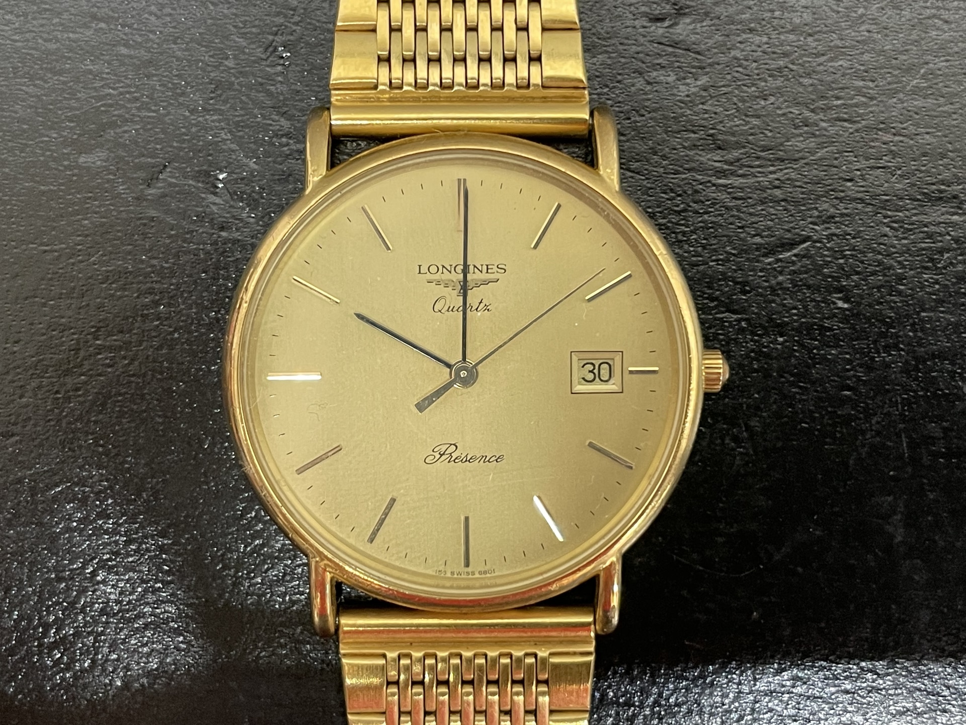 LONGINES 6801 L156.4 Presence メンズクォーツ腕時計