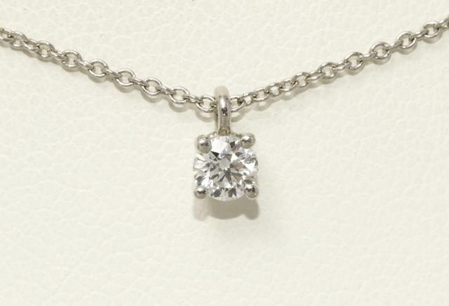 TIFFANY&Co. ソリティアダイヤプラチナネックレス