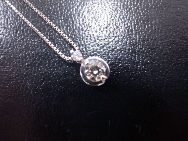 プラチナプチダイヤネックレス ダイヤモンド0.224-0.02ct